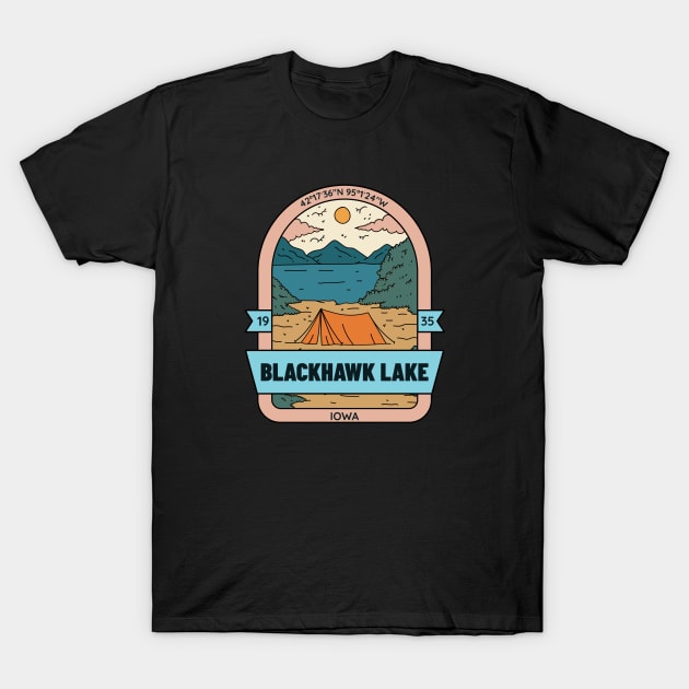 BLACKHAWK LAKE IOWA T-Shirt by Cult Classics